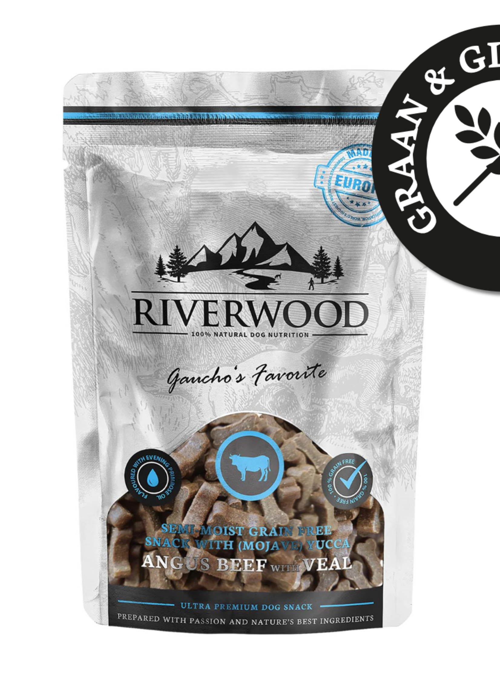 Riverwood Hond 200 gram Angus Rund & Kalf Beloningssnoepjes