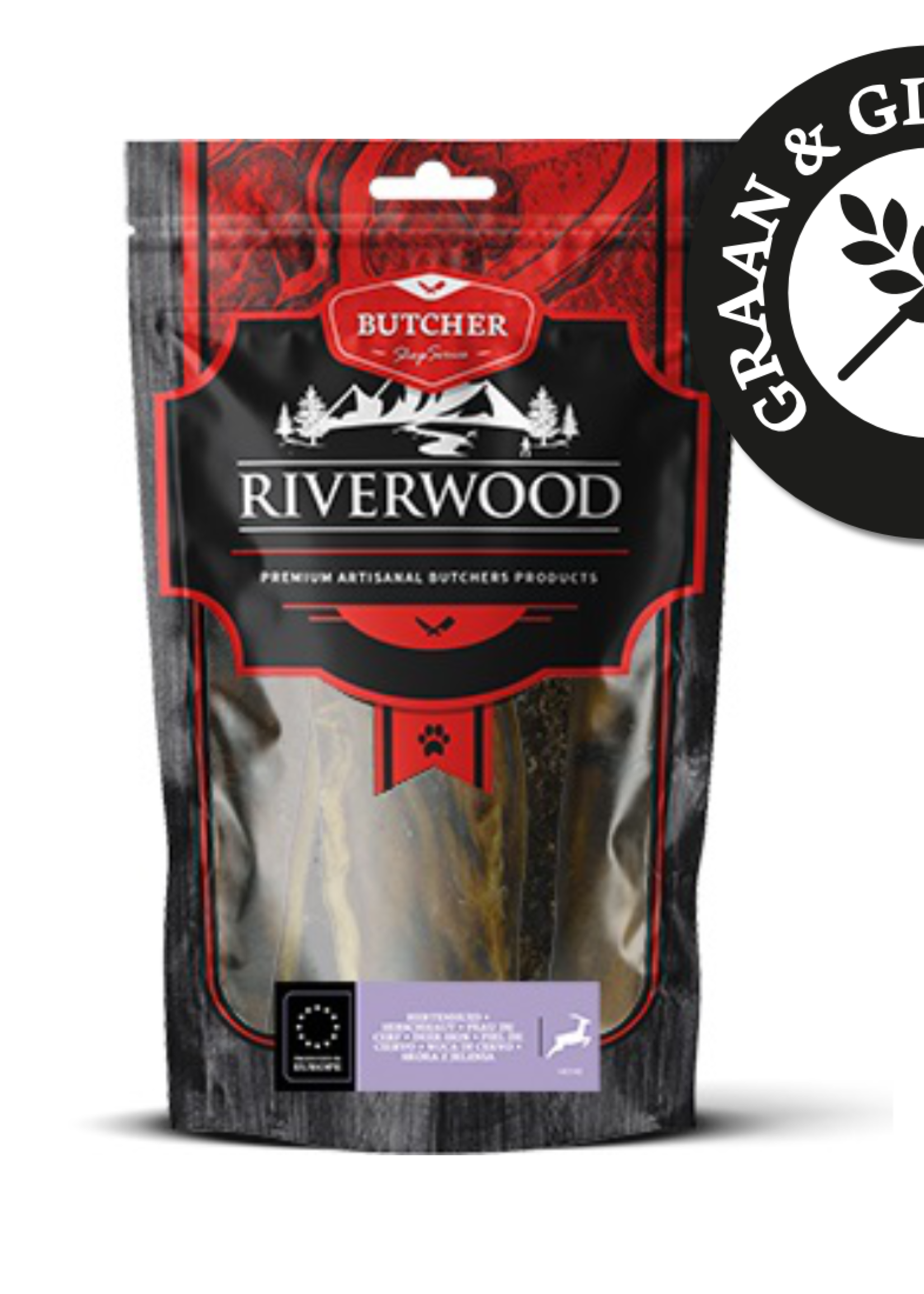 Riverwood Hond 200 gram Hertenhuid Snack
