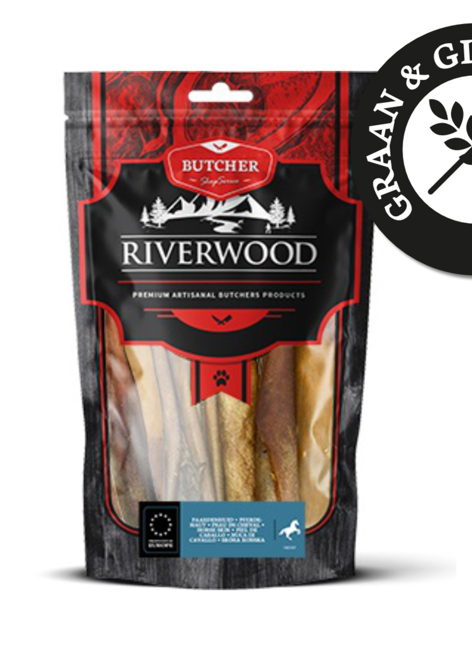 Riverwood Hond 100 gram Paardenhuid Snack