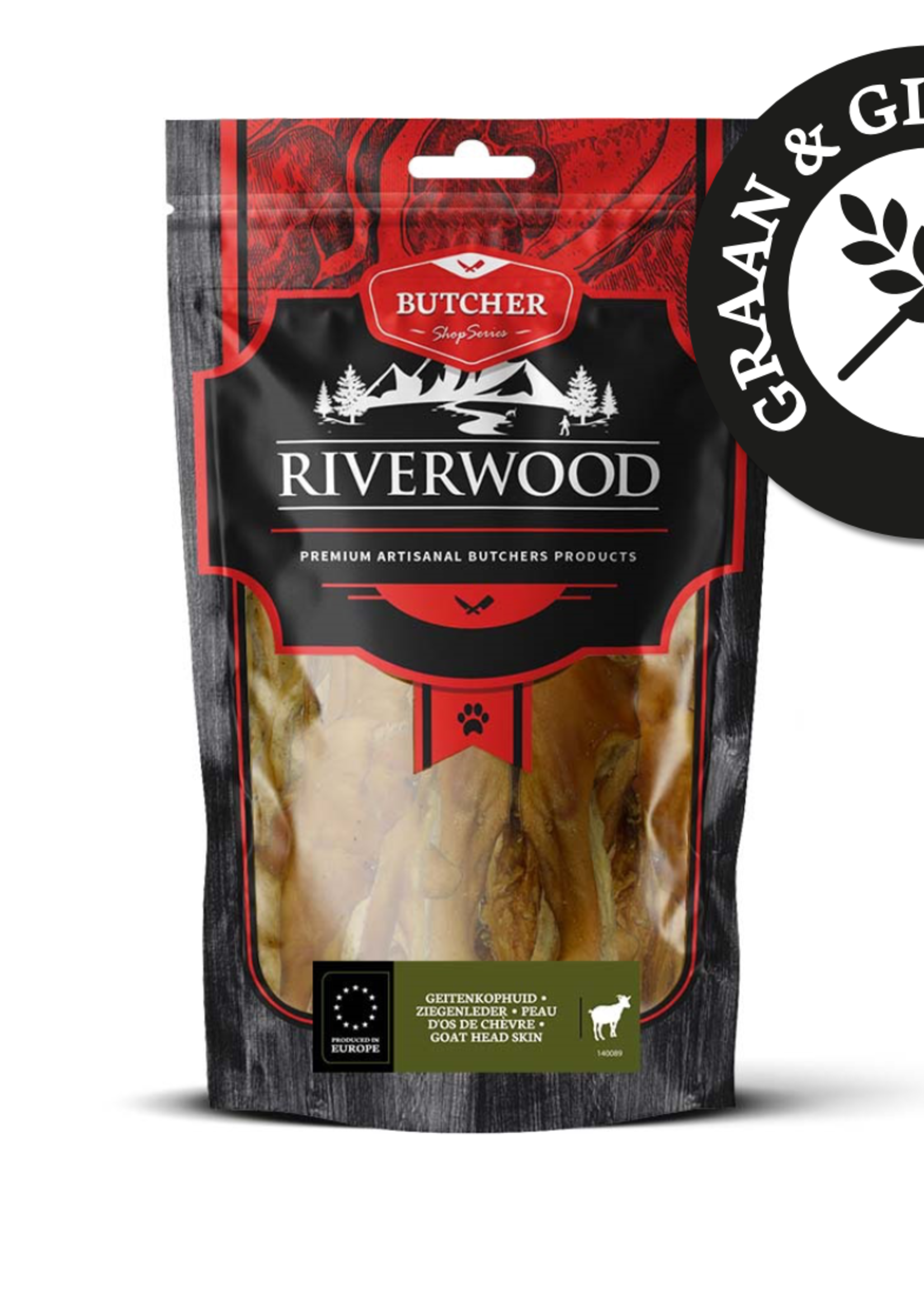 Riverwood Hond 150 gram Geitenkophuid Snack