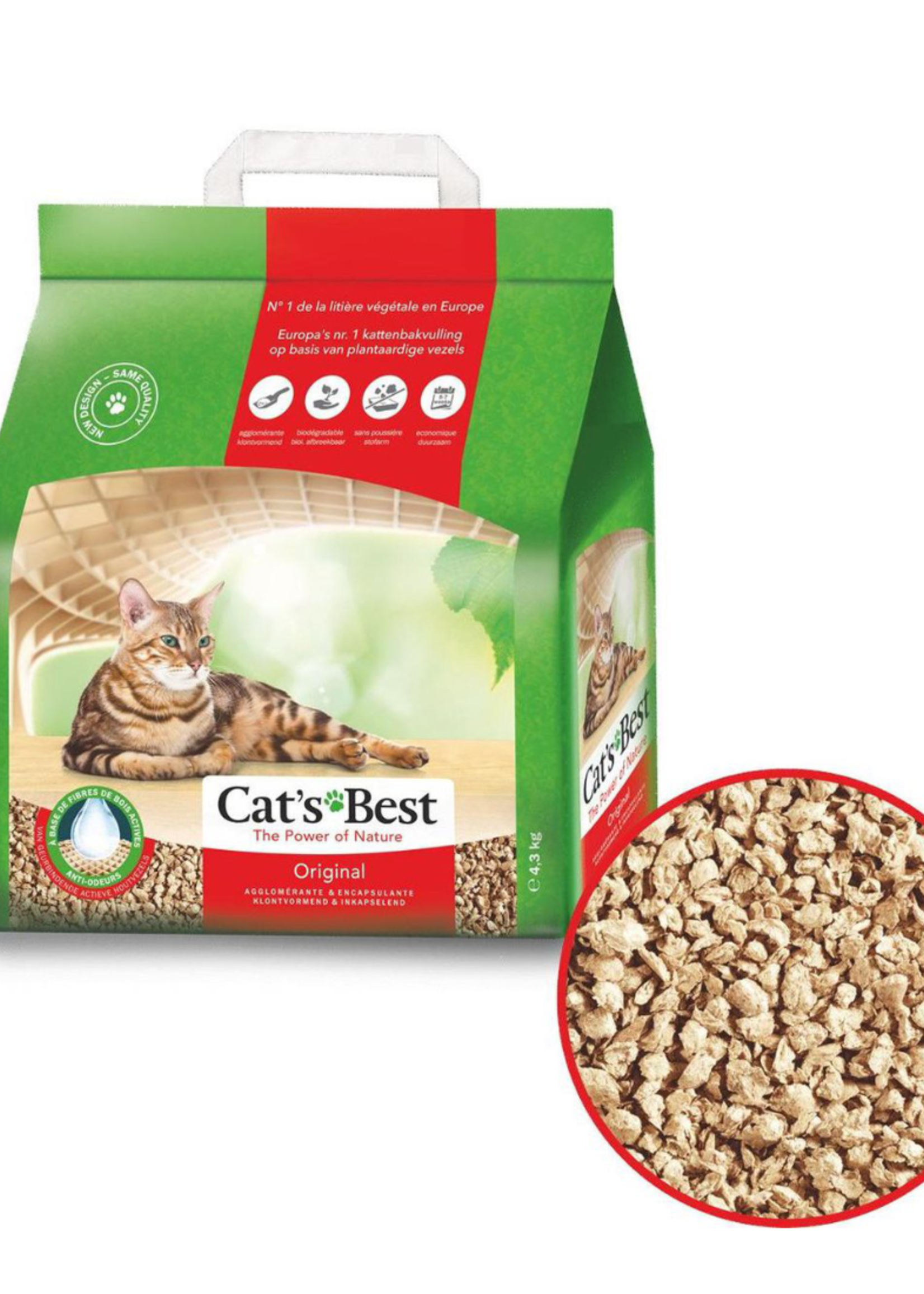 Cat's Best Kattenbakvulling met actieve houtvezels voor de kat