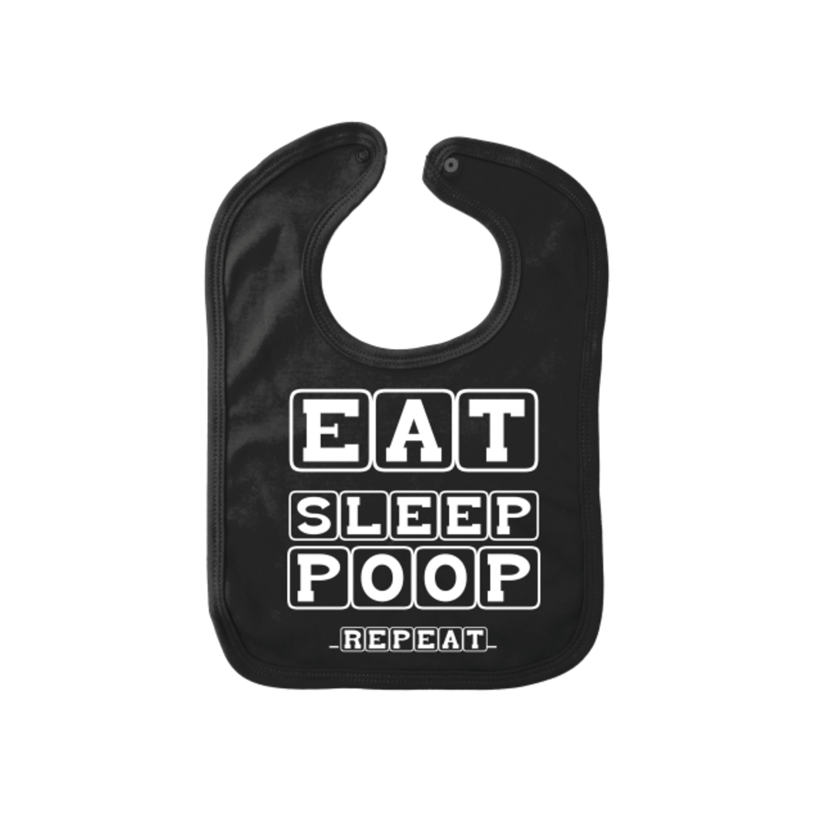 PuNa Cadeau Slabbetje Eat sleep poop repeat