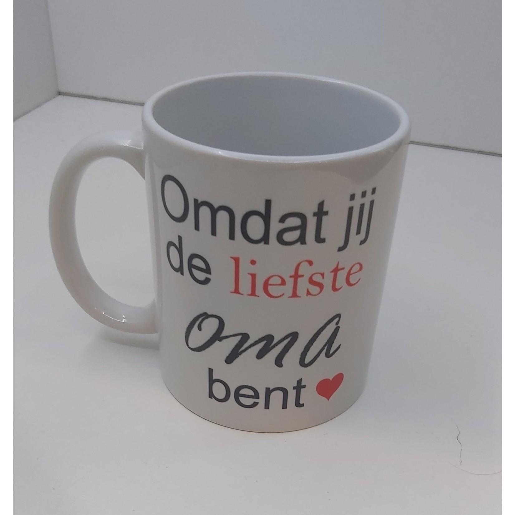 PuNa Cadeau Mok 'Omdat jij de liefste oma bent'