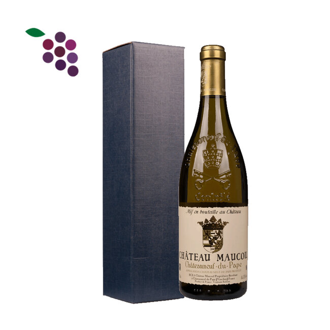 Chateau Maucoil Chateauneuf-du-Pape Blanc in Geschenkdoos
