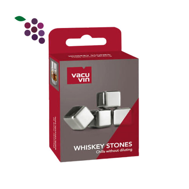 Vacuvin Whiskystenen RVS | Set van 4