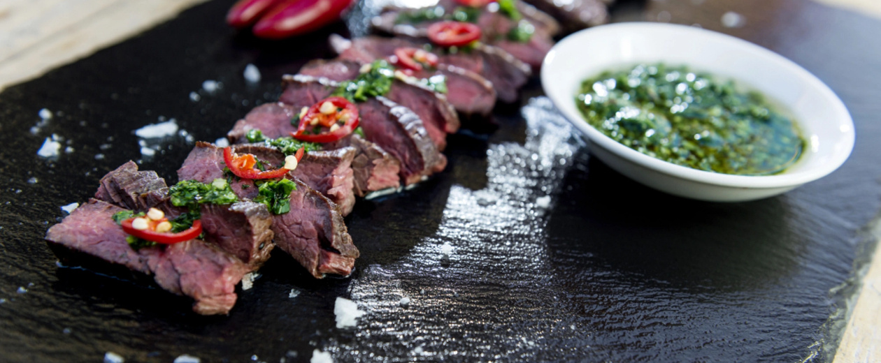 Recept #48 Gegrilde Bavette van de BBQ met Chimichurri