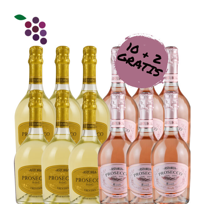 Astoria Prosecco Brut & Rosé 12x75cl