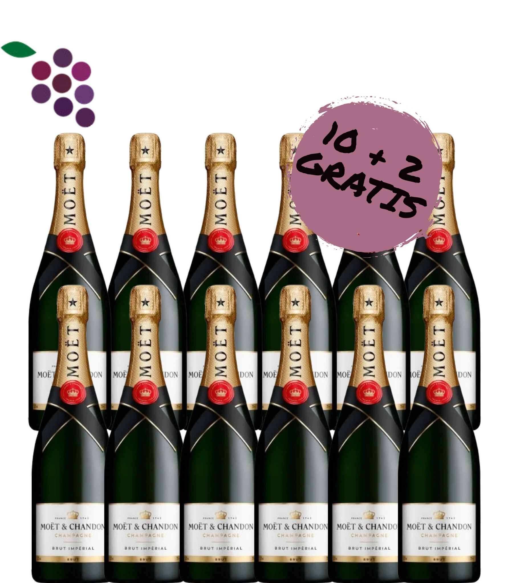 Moët & Chandon Brut Impérial - 10+2 Gratis | Den Toom - Wijnhandel