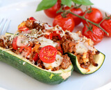 Recept#58 Gevulde Courgette met Gehakt, Tomaat en Mozzarella