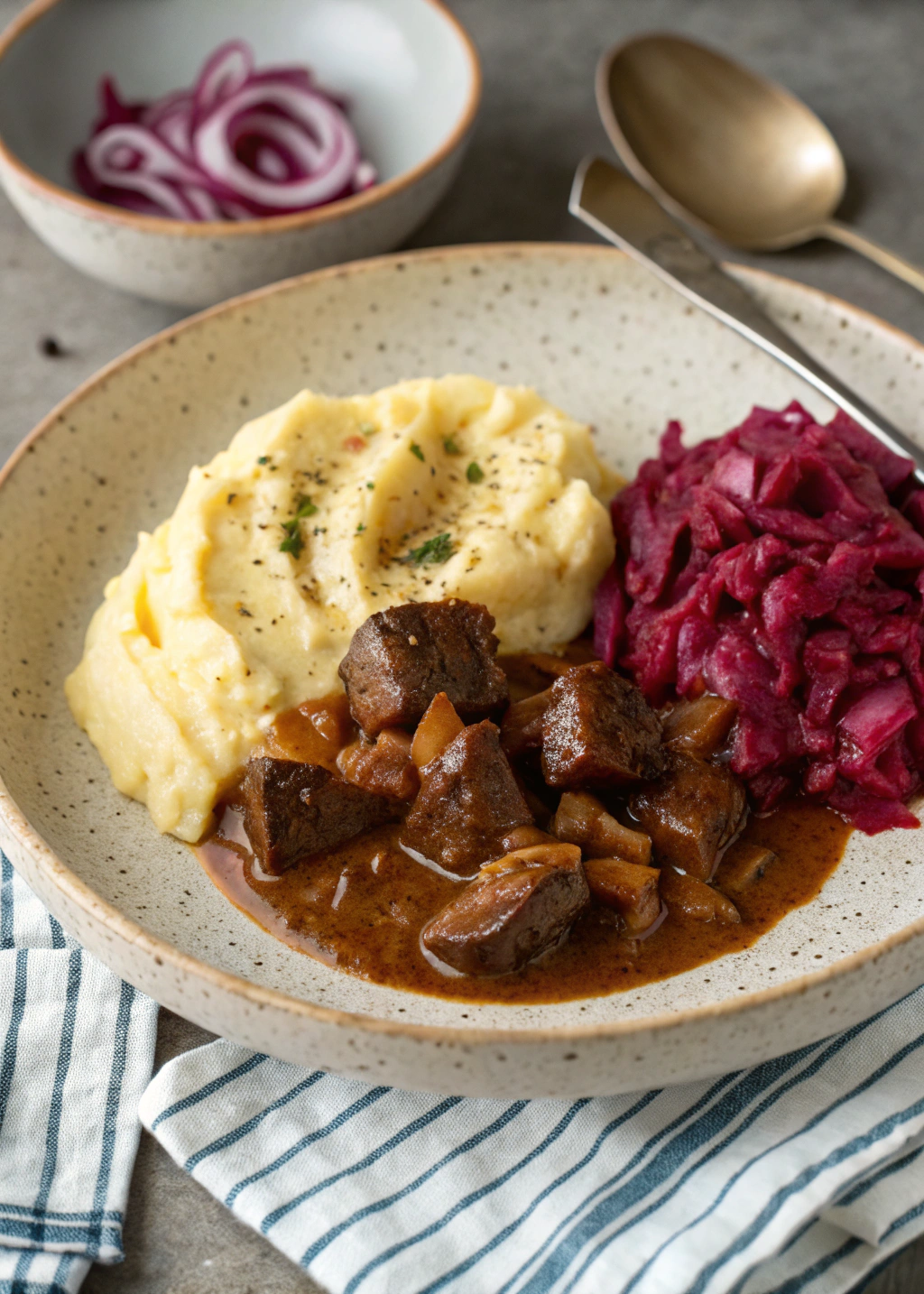 Recept #56 Hachee met Rundvlees, Uien en Kruidige Jus