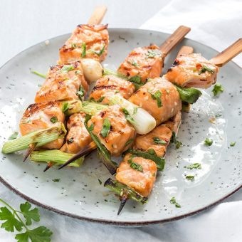 Recept #61 BBQ Gegrilde Zalmspiesen met Citroen en Dille