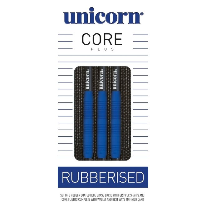 Softtip Unicorn Core Plus Rubberised Brass Blue