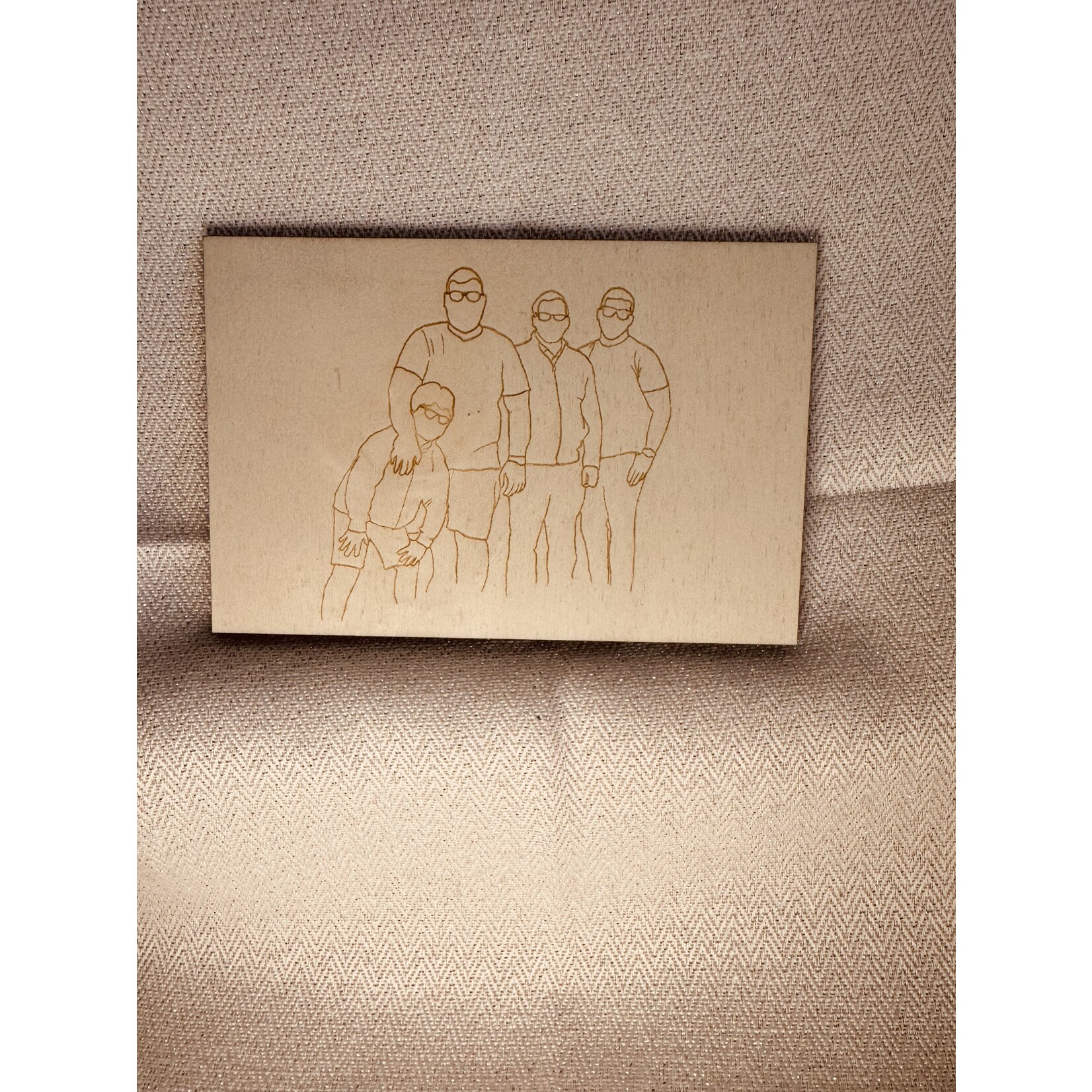 studio Imke Lijntekening op hout – jouw moment, vereeuwigd in puur natuur