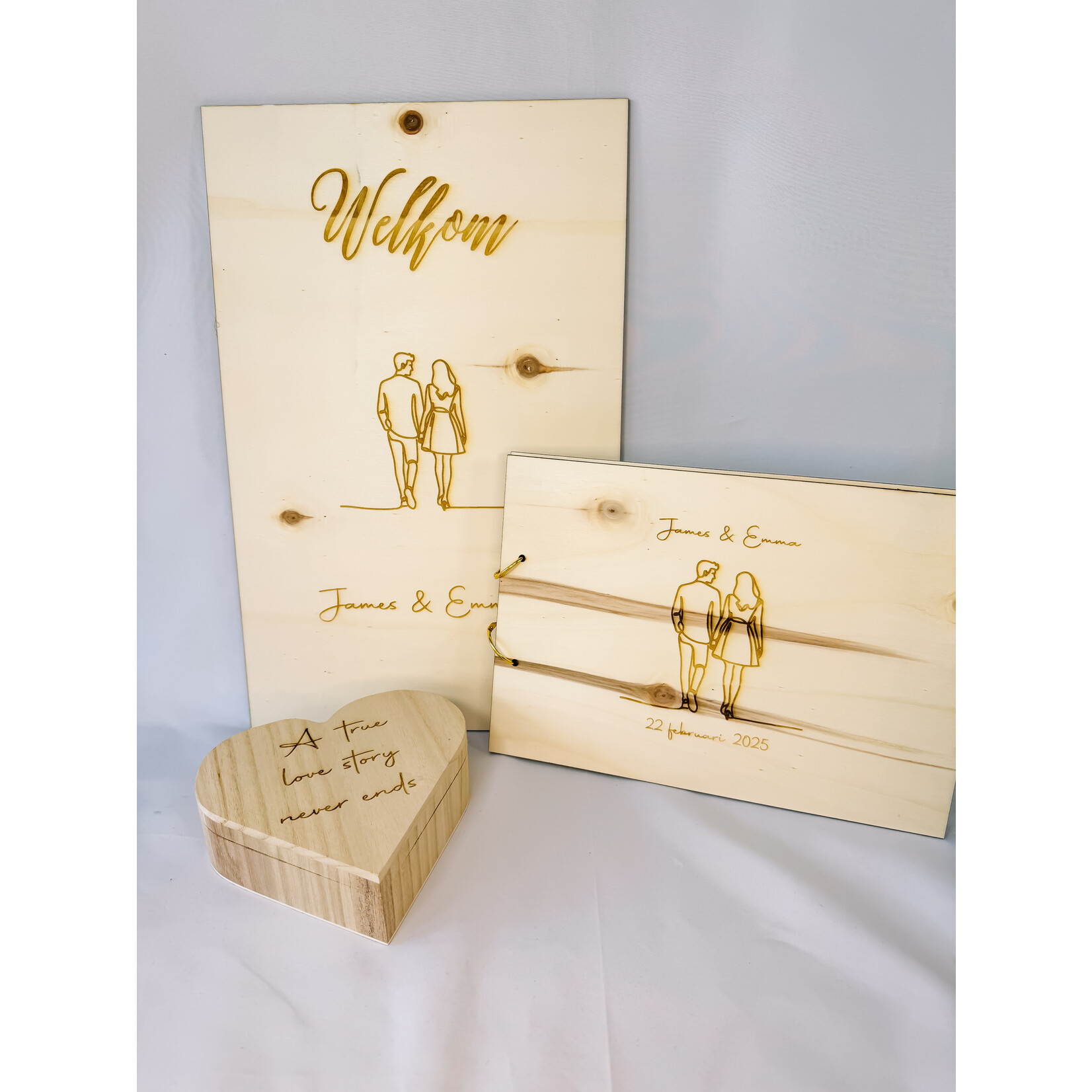 studio Imke Houten welkomsbord bruiloft