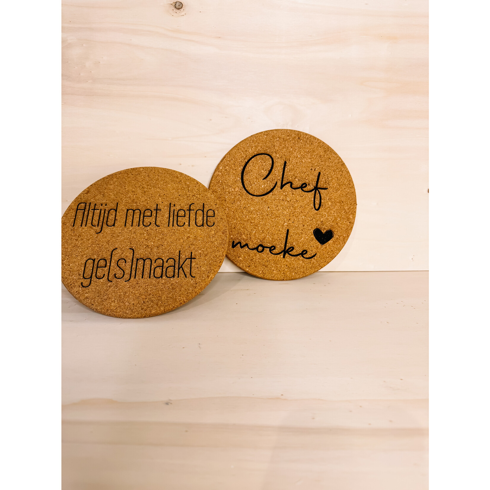 studio Imke Kurken onderzetters – Chef papa & Chef moeke editie