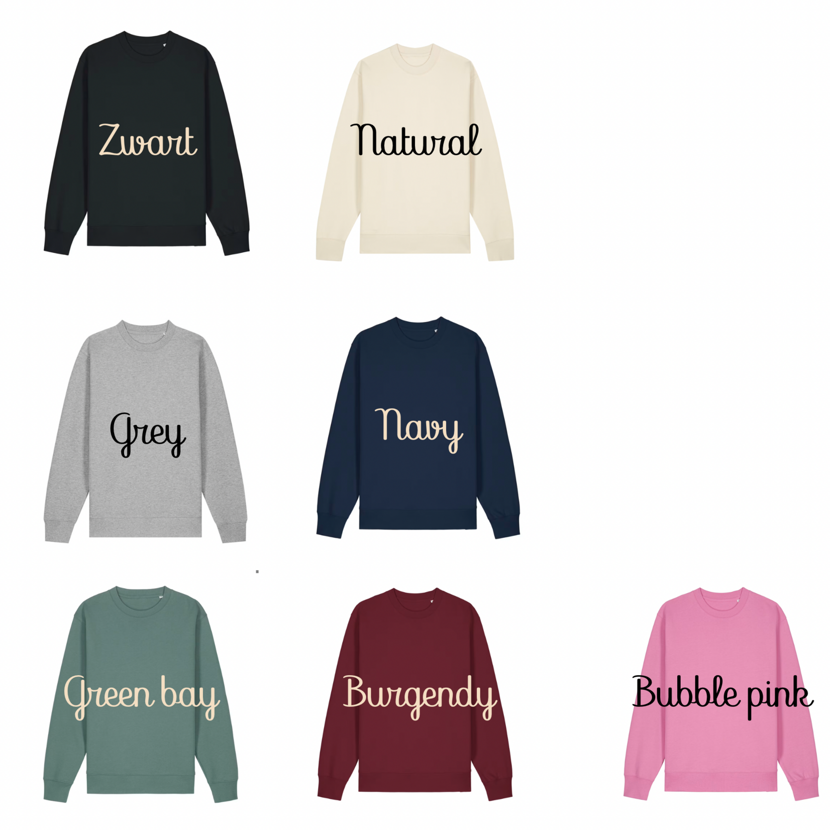 studio Imke Gepersonaliseerde sweater met geborduurde datum in Romeinse cijfers