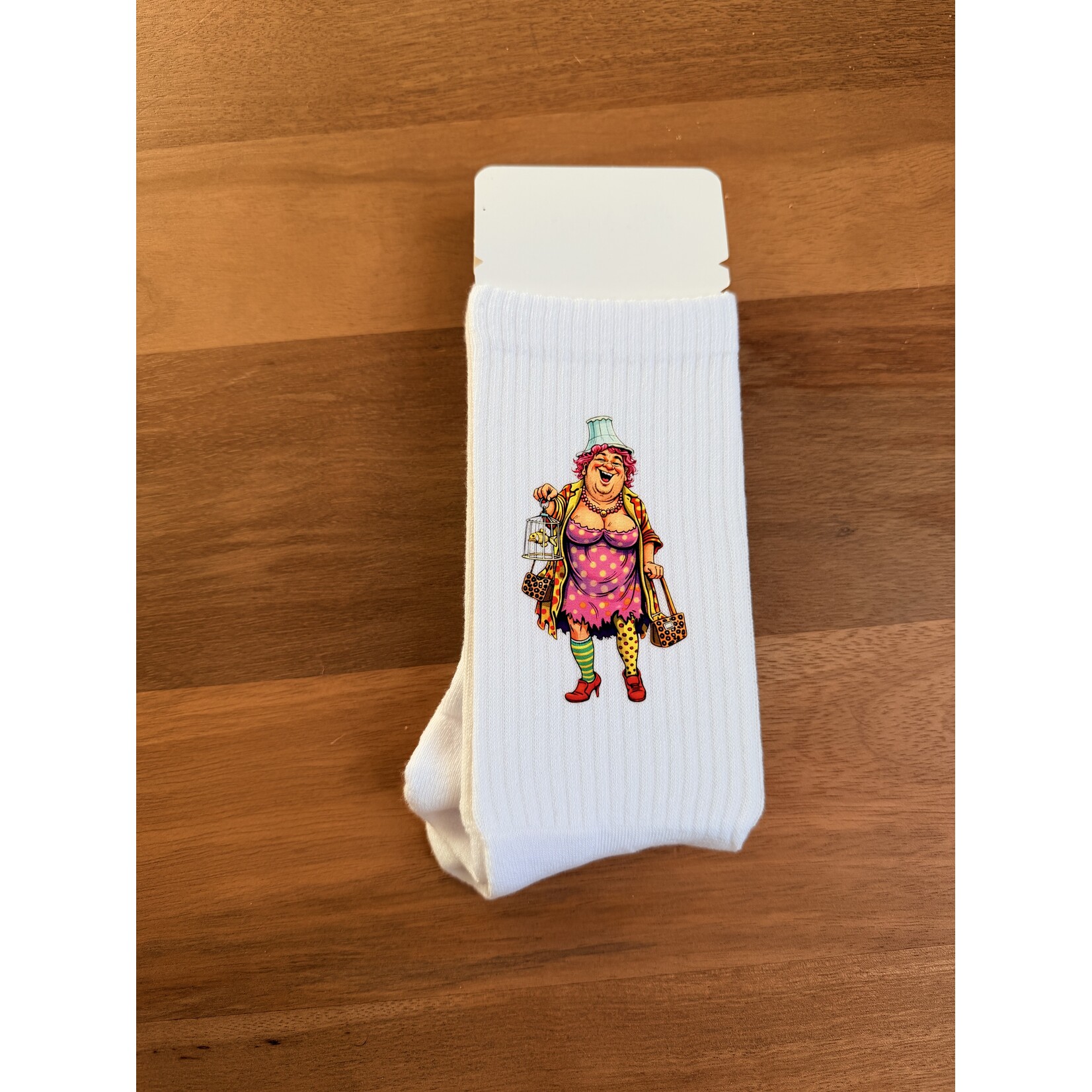 studio Imke Voil Jeanette kousen – bedrukte sokken met karakter