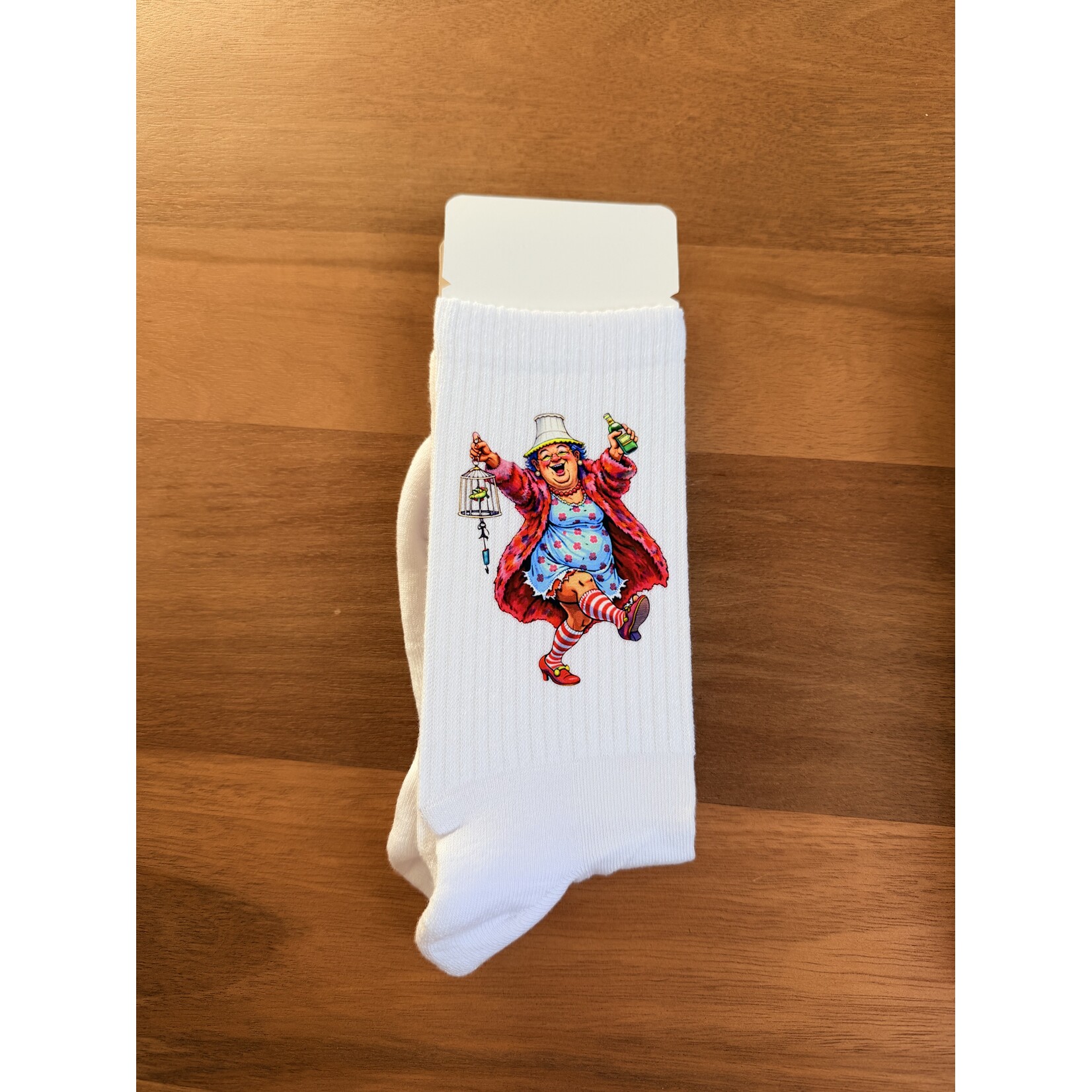 studio Imke Voil Jeanette kousen – bedrukte sokken met karakter