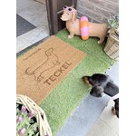 Deurmat teckel gravure  Originele deurmat voor hondenliefhebbers