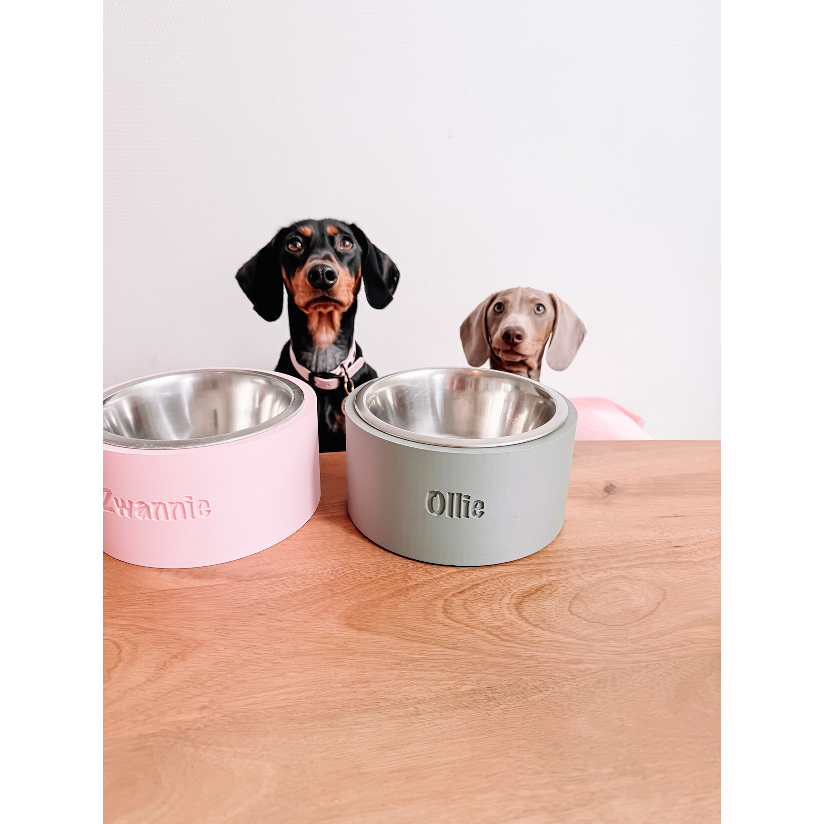 Gepersonaliseerde honden eetbak met naam – 3D print