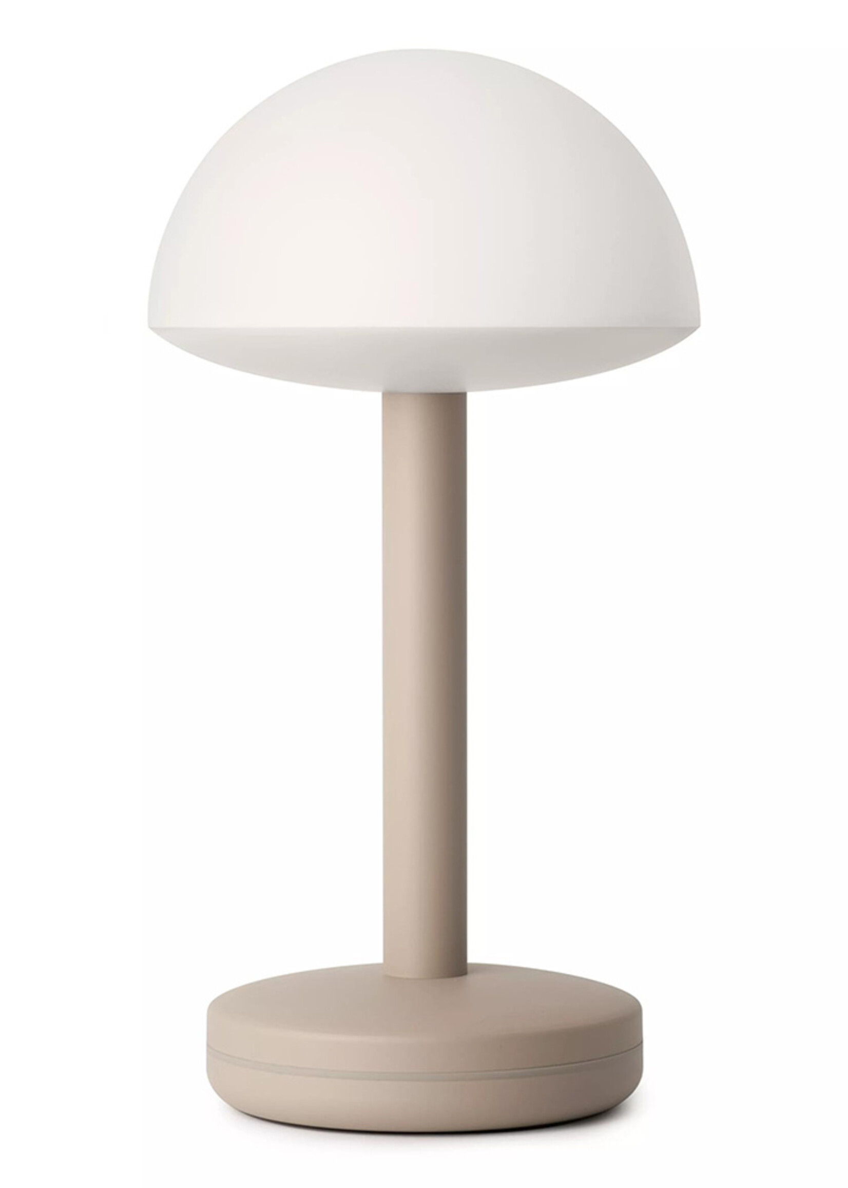 Humble Humble Bug: Stijlvolle Draadloze Lamp in Beige met Frosted Glas