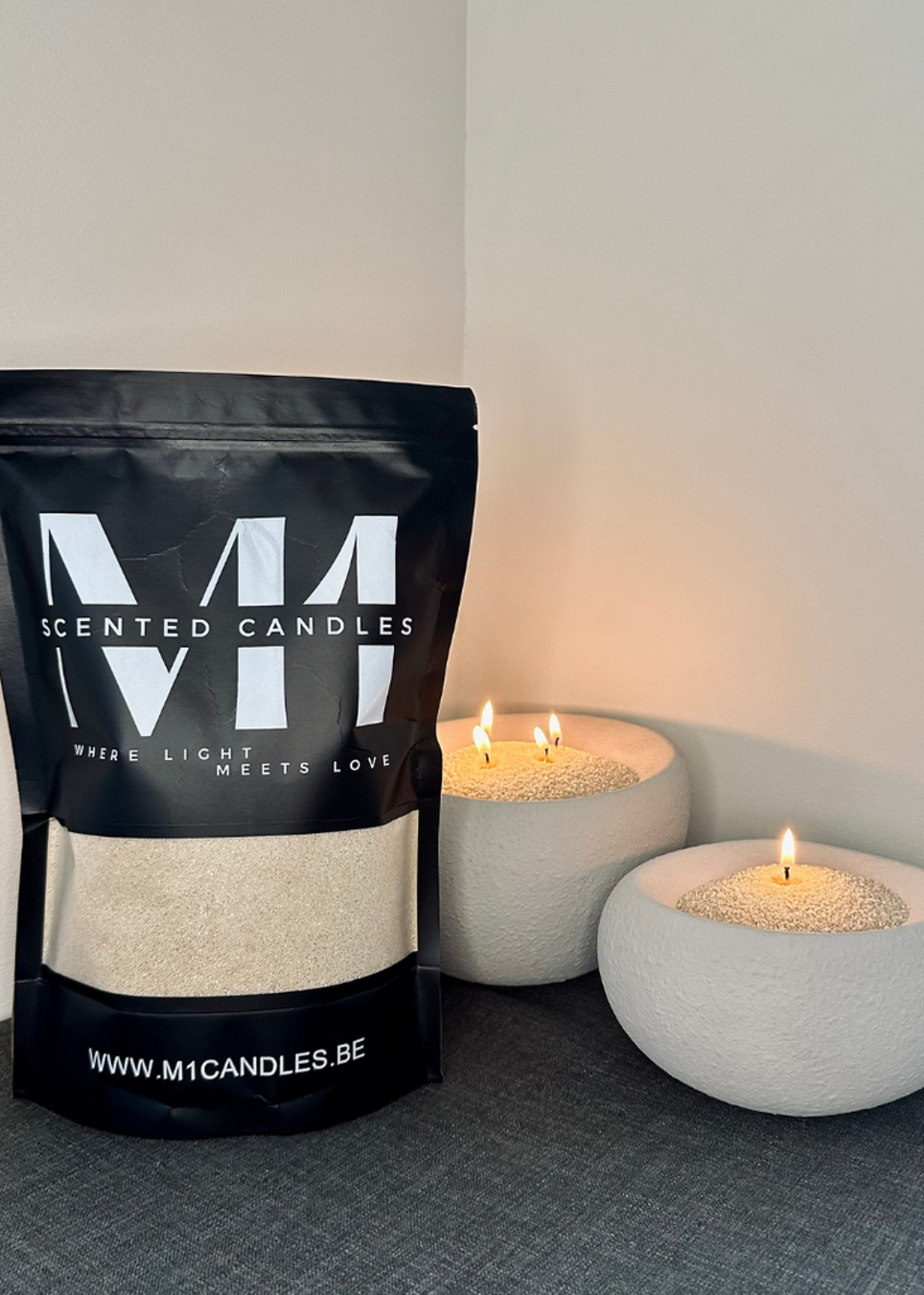 M1 M1 | Sand kaarsenzand 750g | Wax parels voor duurzame en creatieve kaarsen