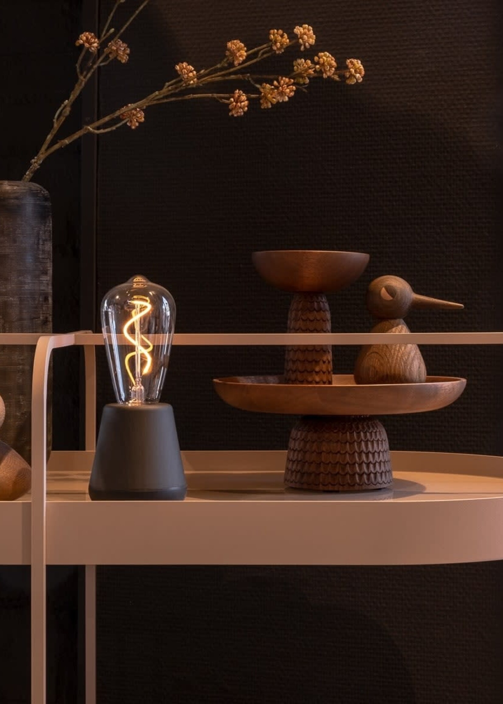 Humble Humble One: Stijlvolle graadloze lamp in Zwart hout