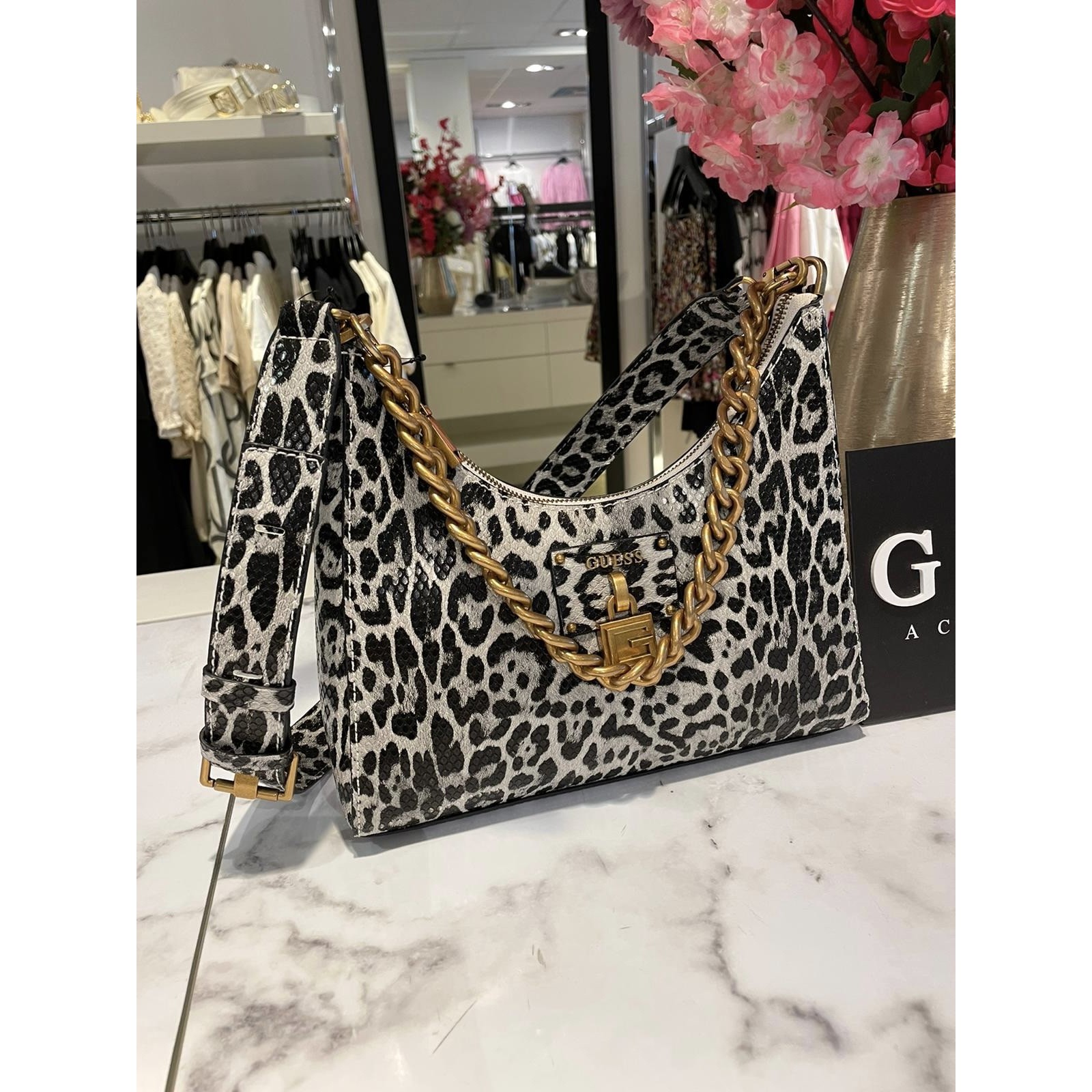 Guess Bag Centre Stage Leopard Guess