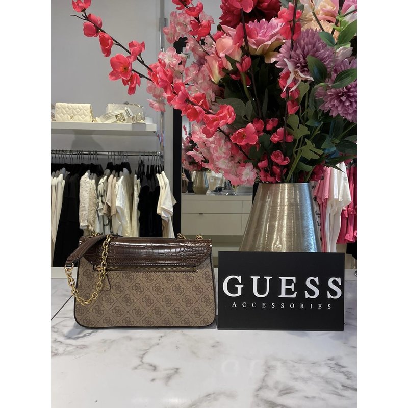 Bag Rossana Latte logo Brown Guess
