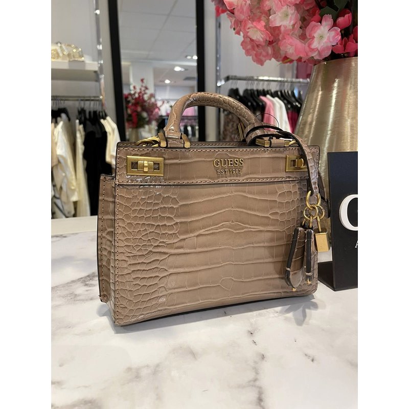 Bag Katey Mini Croc Light Rum Guess
