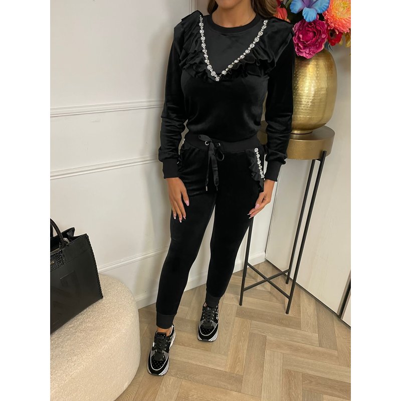 2 Delig Pak Velvet Diamonds Black WJ-9068