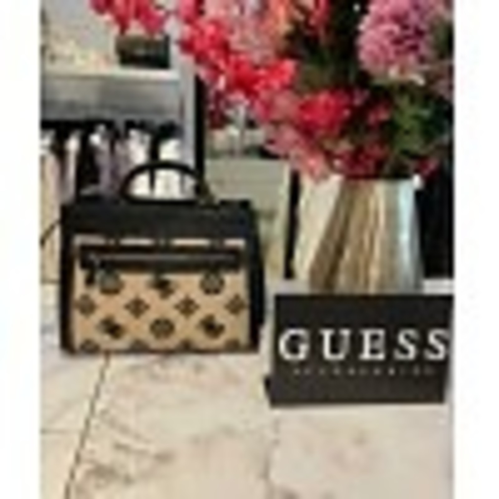 Guess Bag Katey Natural Black Mini Guess