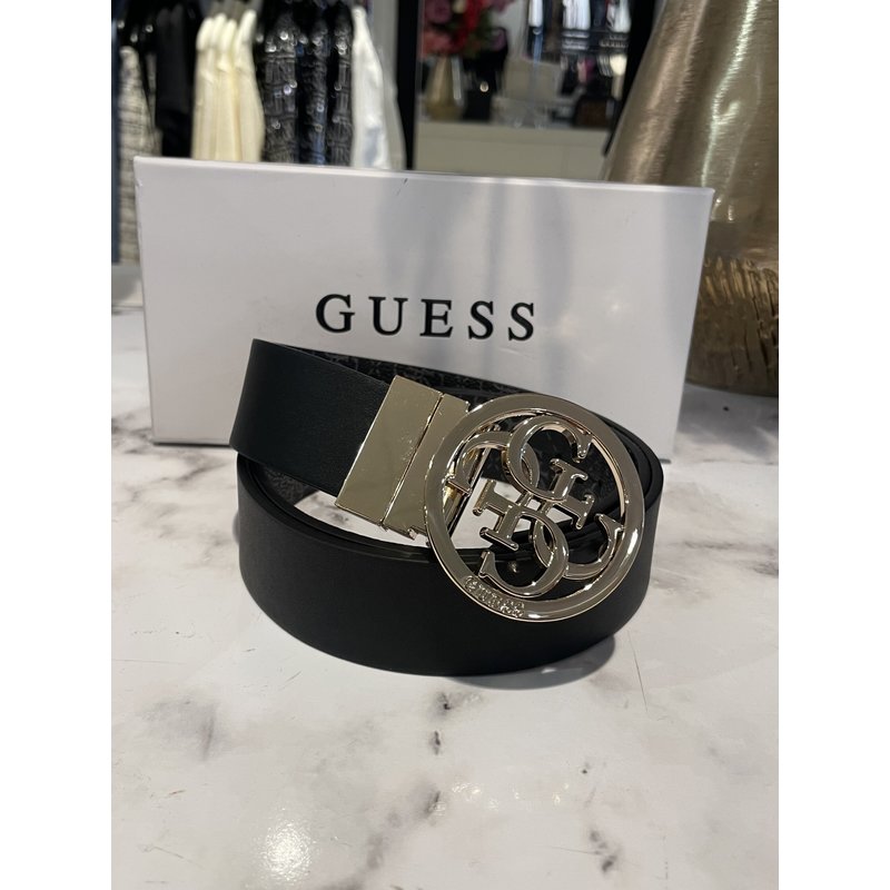 Belt 2 in 1 All Black /Coal Logo Guess