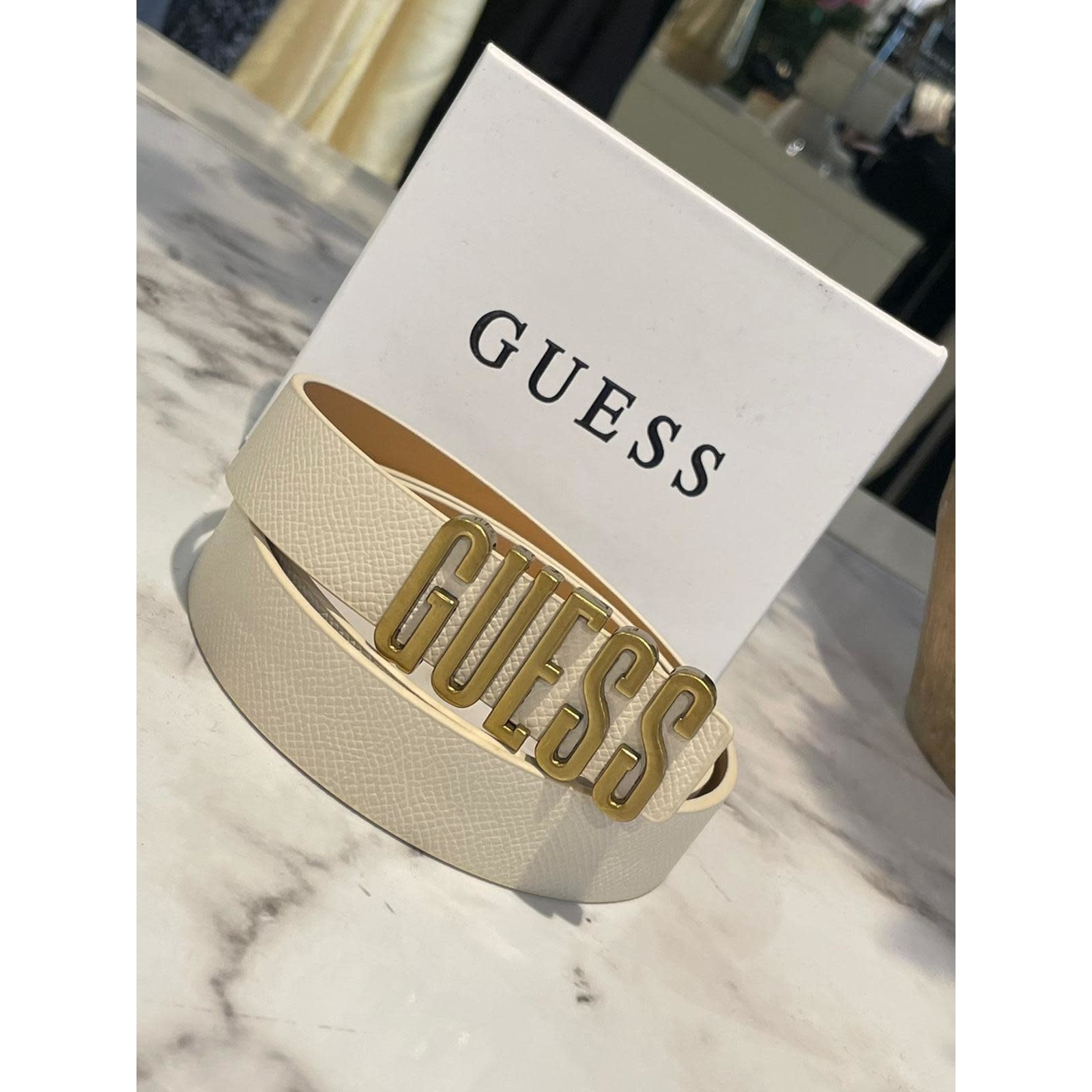 Guess Belt  Logo Beige  Guess