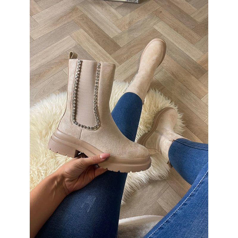 Boots Chelsea Diamonds Beige DES911S