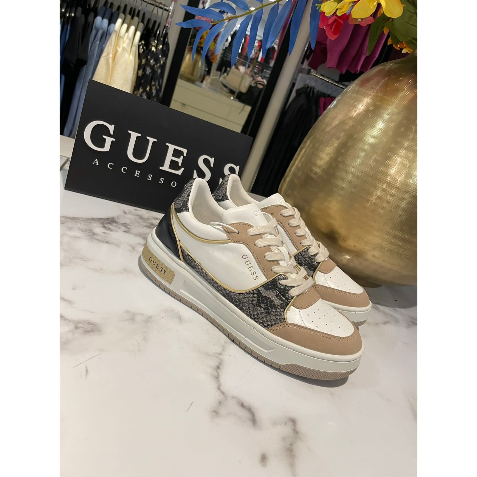 Guess Sneakers Glitter Rose Gold Guess