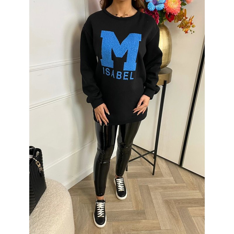 Long Sweater With M Blue