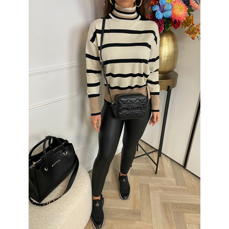 Oversized Top Striped Beige 2355