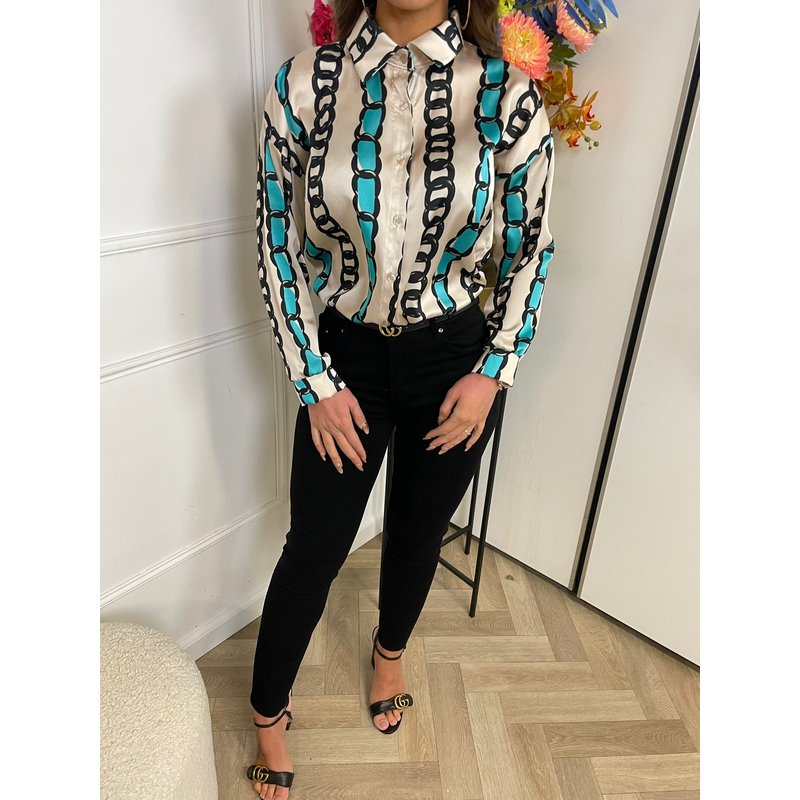 Blouse Color Chain Blue