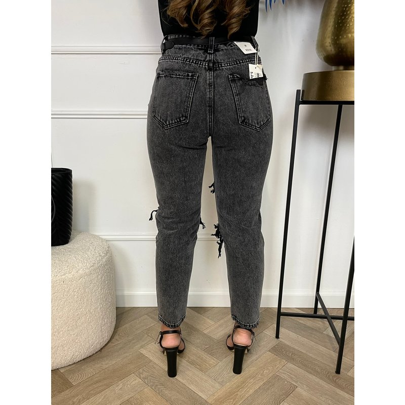 Mom Jeans Ripped Redial Grey RD6861