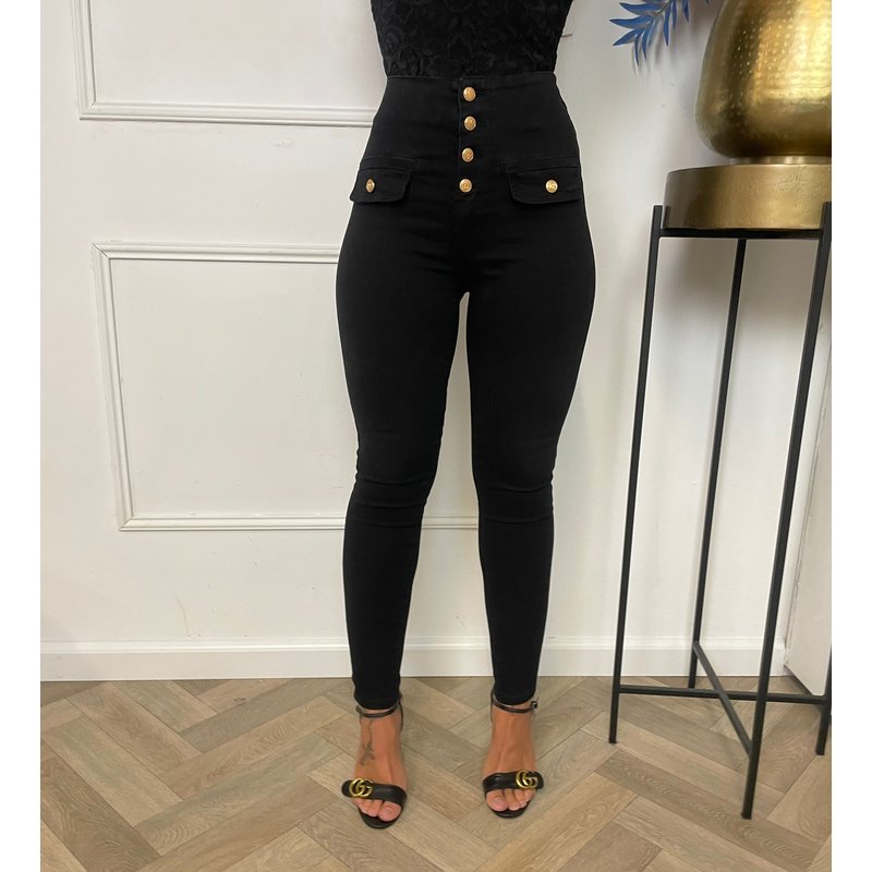 Jeans Tina Knoop Black LW-211