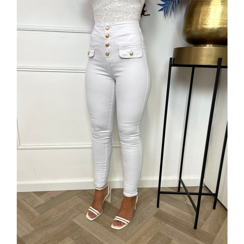 Jeans Tina Knoop  White LW-211A