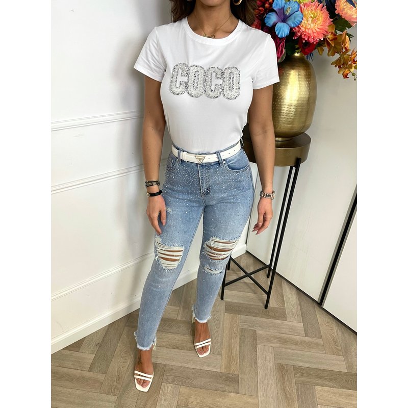 T-Shirt Coco Diamonds White 9732