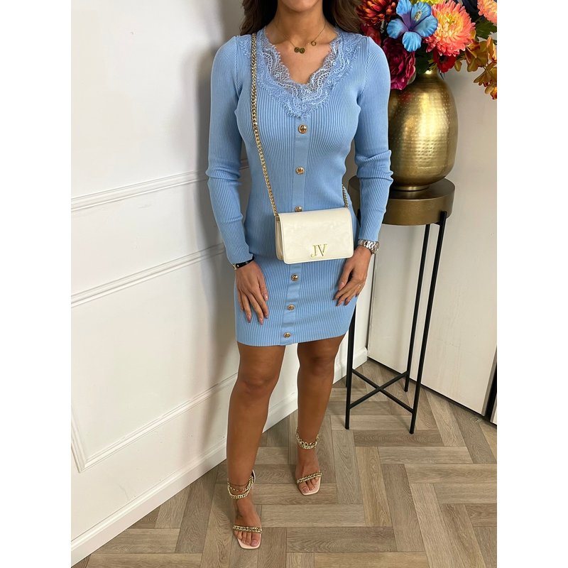 Dress With Lace Light Blue CH752 (WEB ONLY)