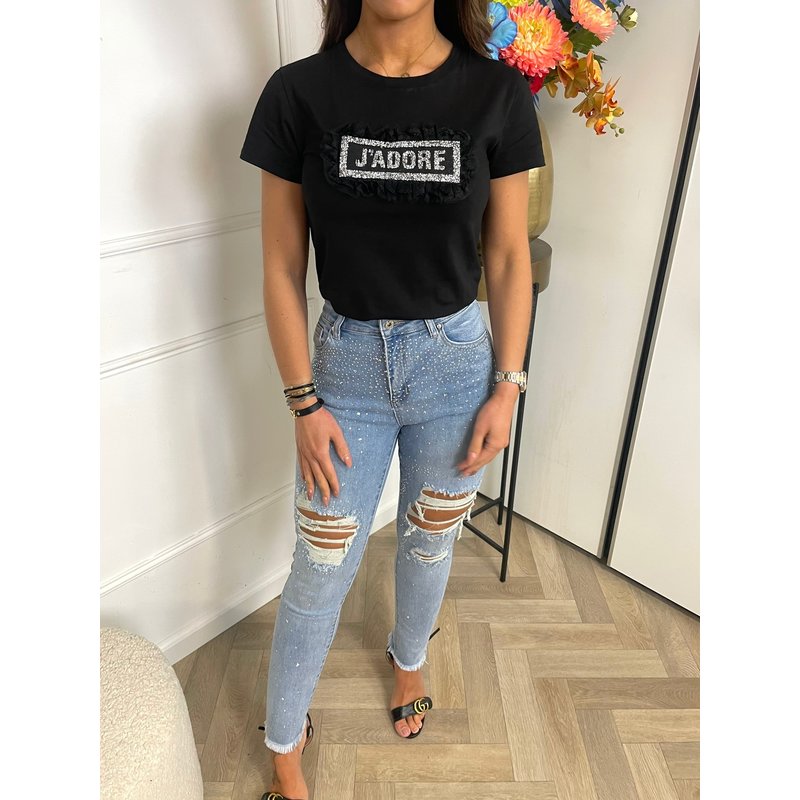 T-Shirt Jadore Lace Black 9703 (WEB ONLY)