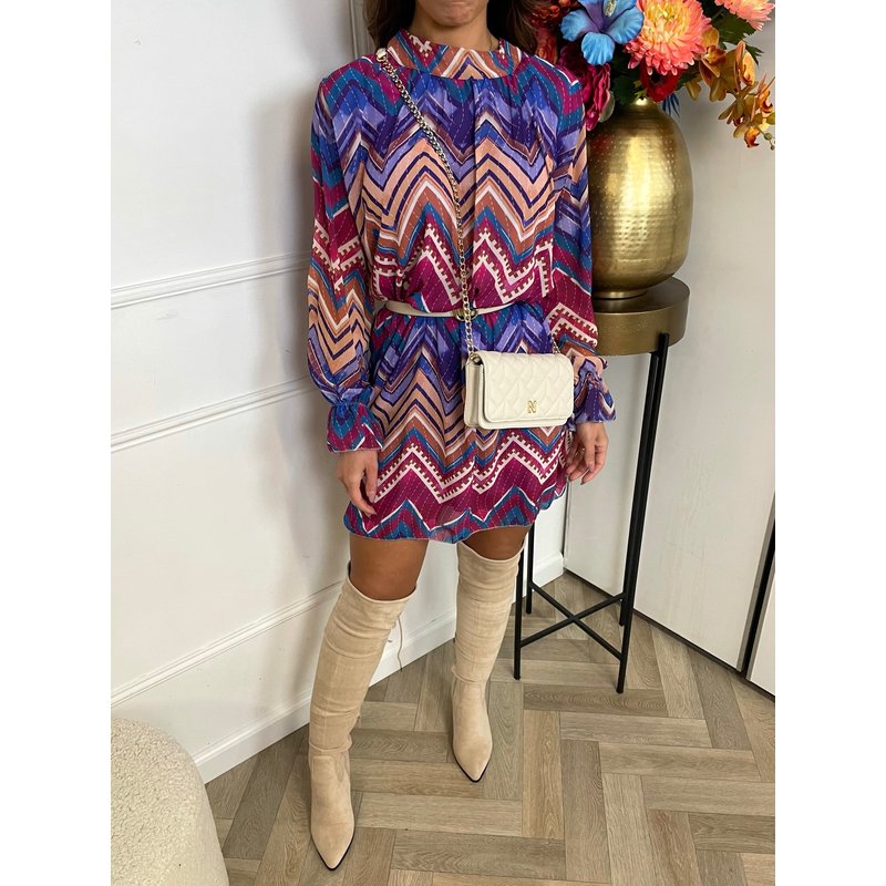 Dress Zigzag Print Purple