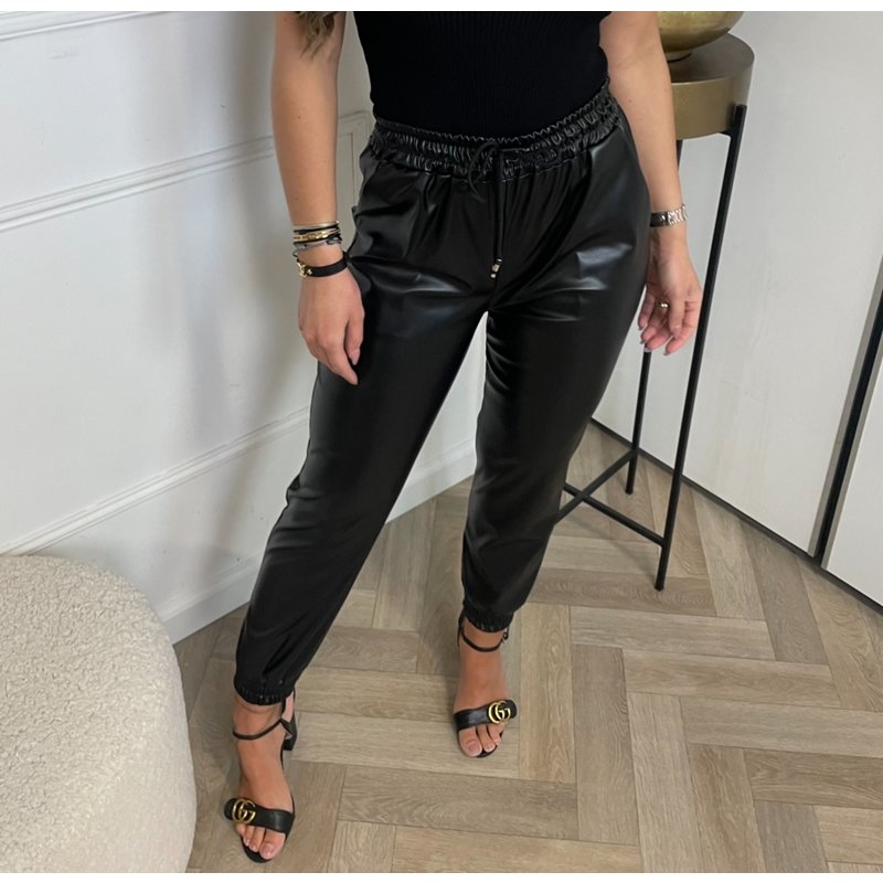 Joggings Pants Leder Black (WEB ONLY)