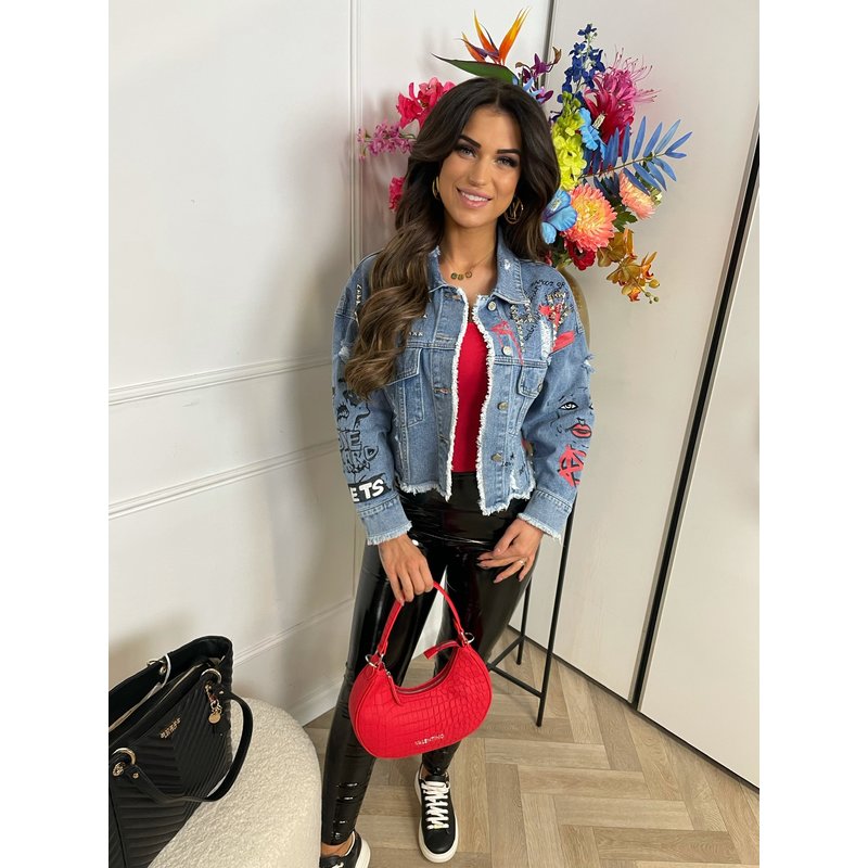 Jeans Jacket Studs Blue LM8133