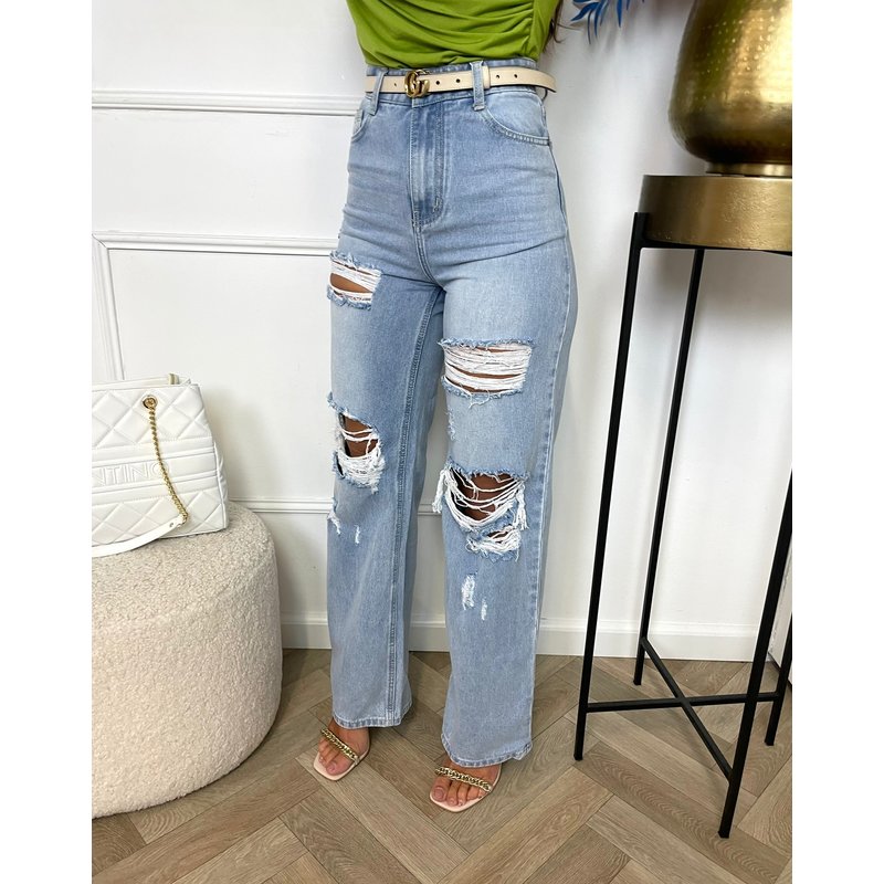Jeans Wide Leg Hello Miss Blue HM6277-2