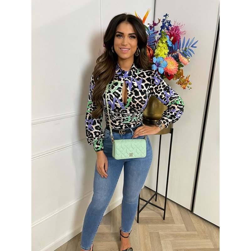 Body Leopard Colors Purple Mint
